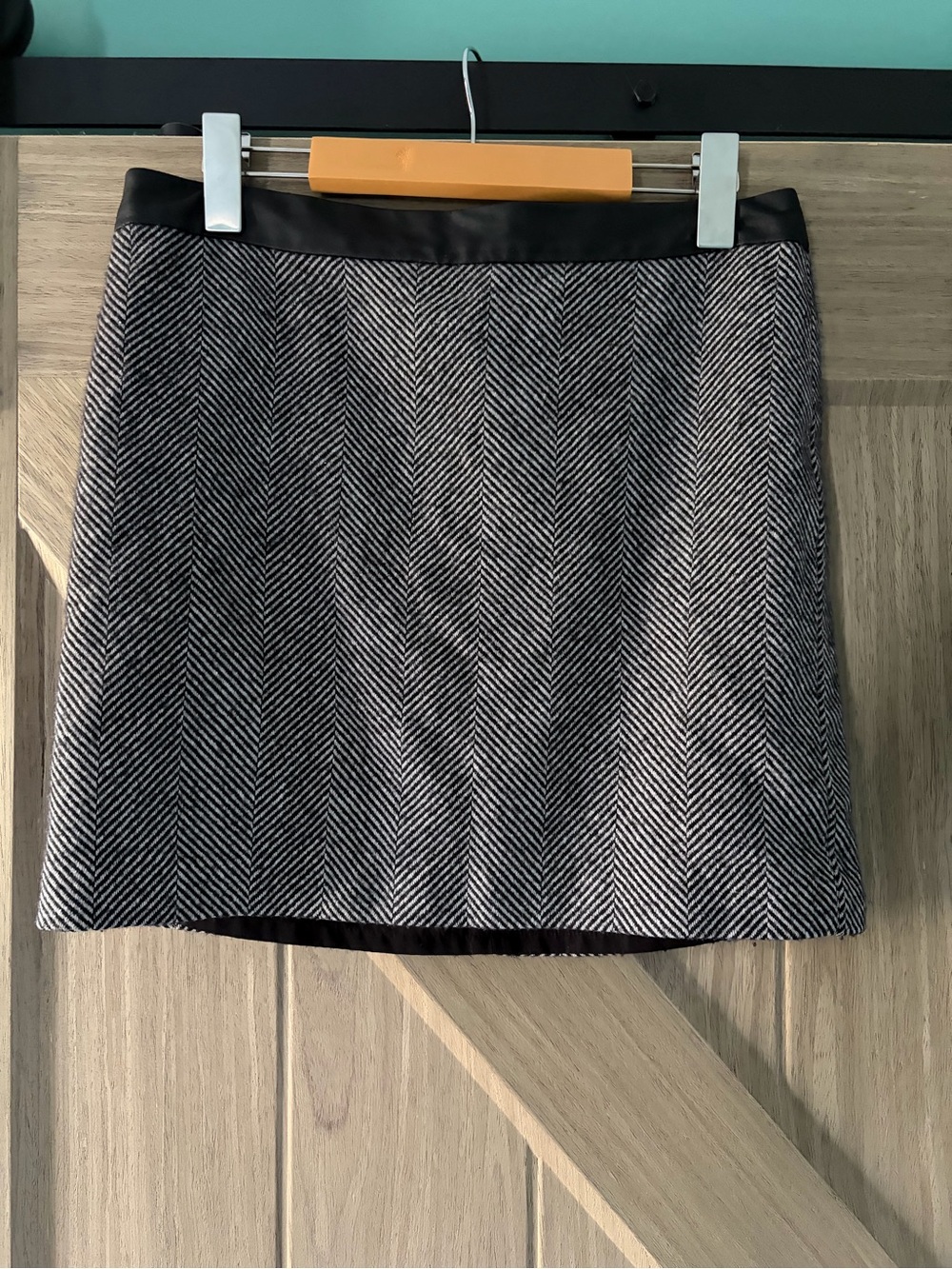 Classic Brown/Black and cream Herringbone Mini Skirt